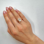3 Carat Oval Lab-Grown Diamond Hidden Halo Ring — view 1