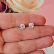 2 Carat Round Lab-Grown Diamond Stud Earrings — view 3