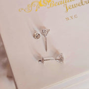 2 Carat Round Lab-Grown Diamond Stud Earrings — view 6