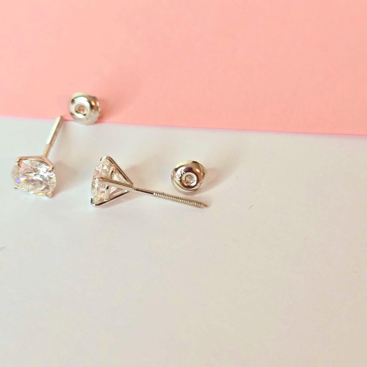 2 Carat Round Lab-Grown Diamond Stud Earrings — view 4