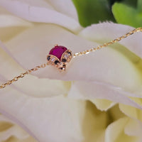 14k Gold Ladybug Bracelet: Ruby & Diamond Accent, Children's Jewelry