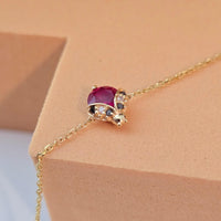 14k Gold Ladybug Bracelet: Ruby & Diamond Accent, Children's Jewelry