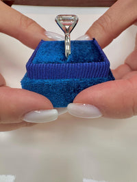 4 Carat D-VVS2 Emerald Cut  Lab Grown Diamond Ring: 14K Gold Ethical Engagement Ring