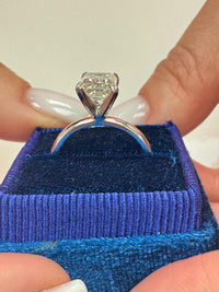4 Carat D-VVS2 Emerald Cut  Lab Grown Diamond Ring: 14K Gold Ethical Engagement Ring
