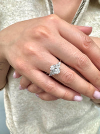 1.8 Carat Lab-Grown Diamond Engagement Ring: 14K White Gold Solitaire