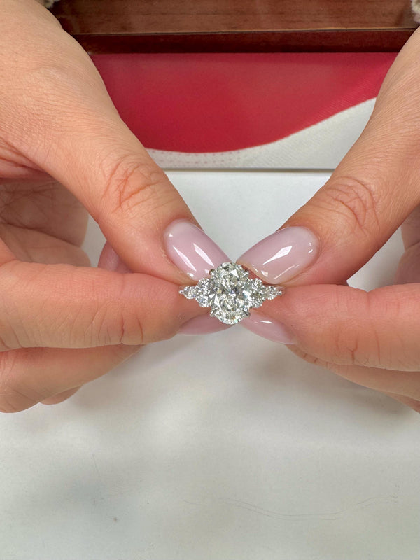 1.8 Carat Lab-Grown Diamond Engagement Ring: 14K White Gold Solitaire