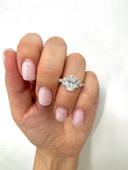 1.8 Carat Oval Lab-Grown Diamond Engagement Ring — view 6