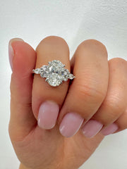 1.8 Carat Oval Lab-Grown Diamond Engagement Ring — view 1