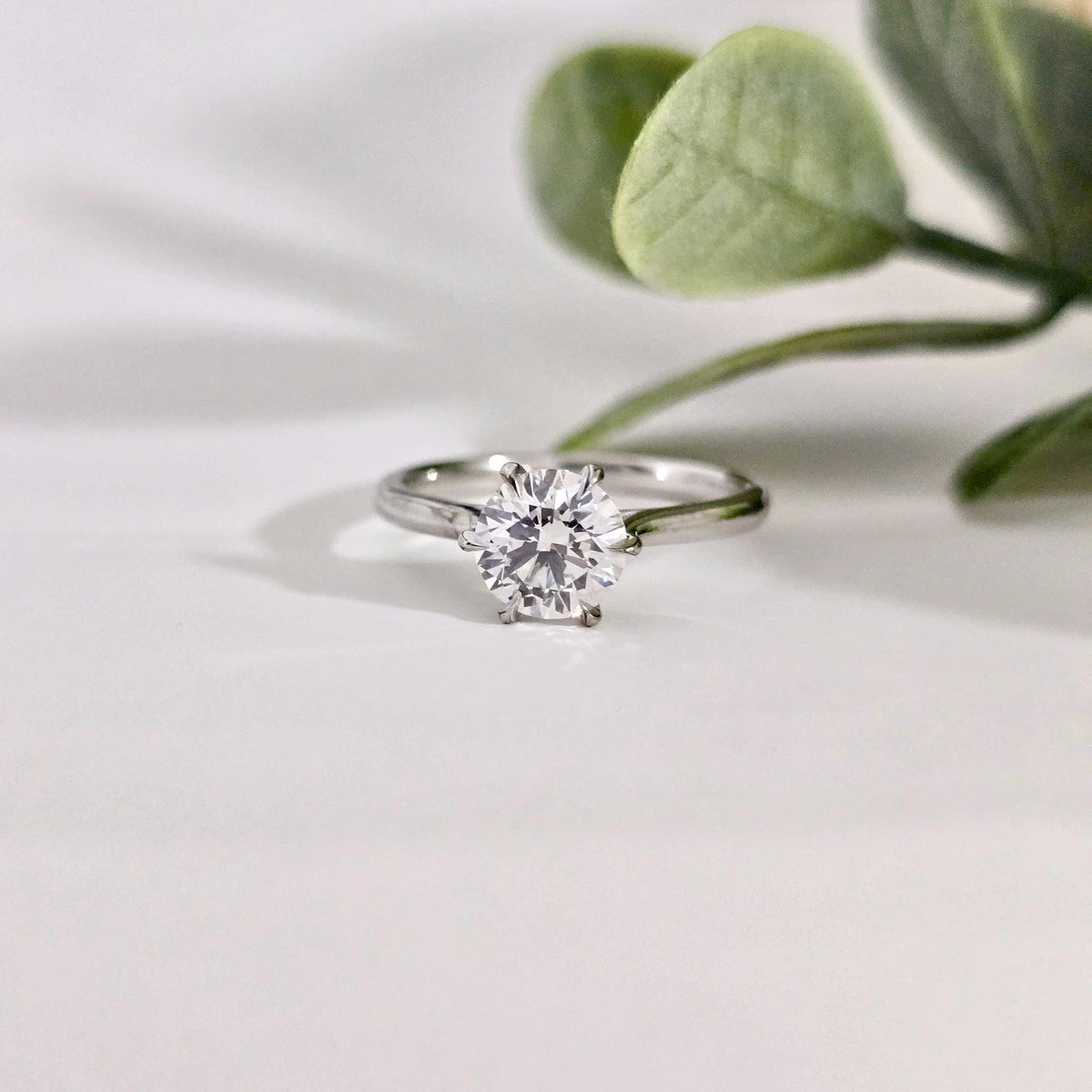 1 Carat Round Lab-Grown Diamond Solitaire Ring | 14K Gold