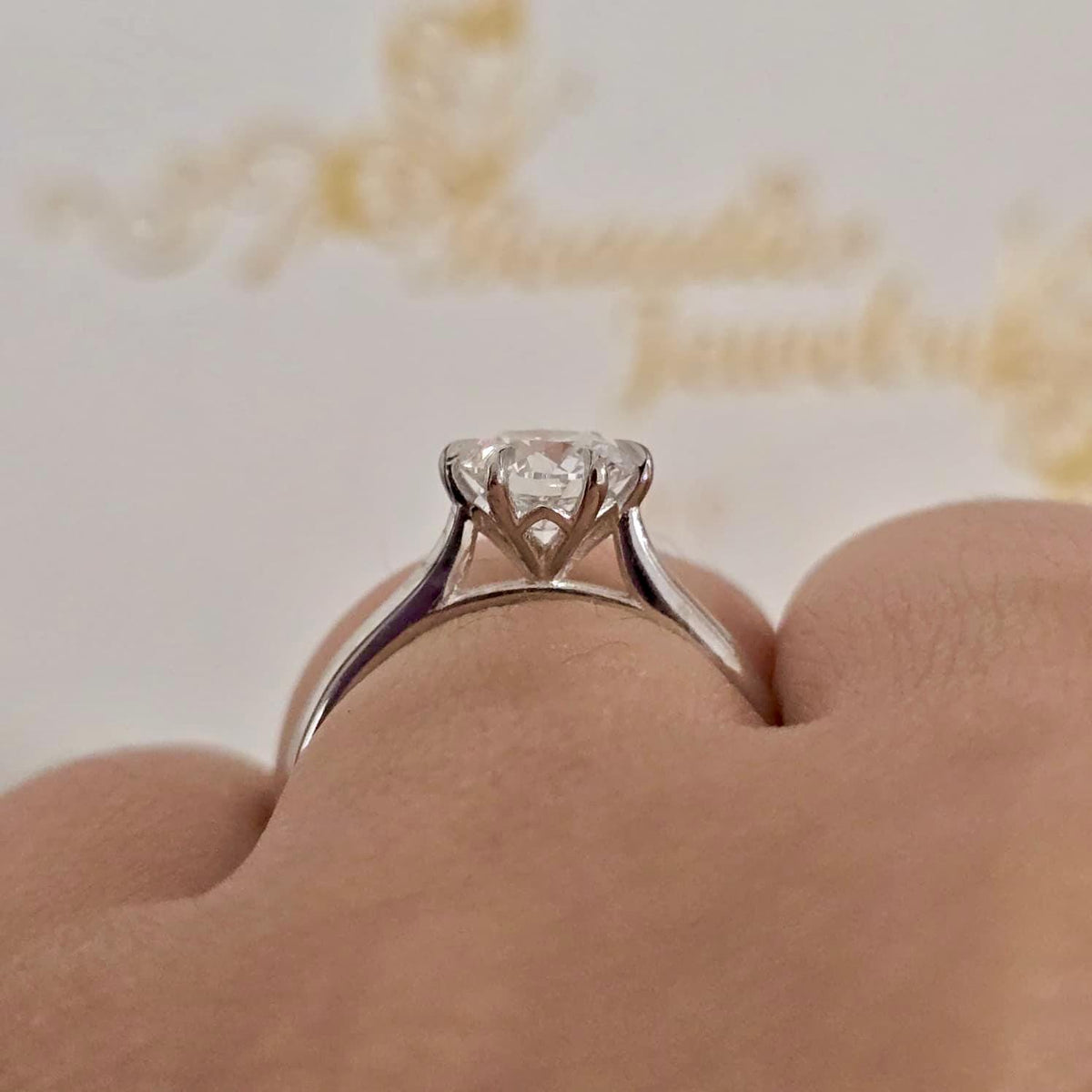 1 Carat Round Lab-Grown Diamond Solitaire Ring — view 6