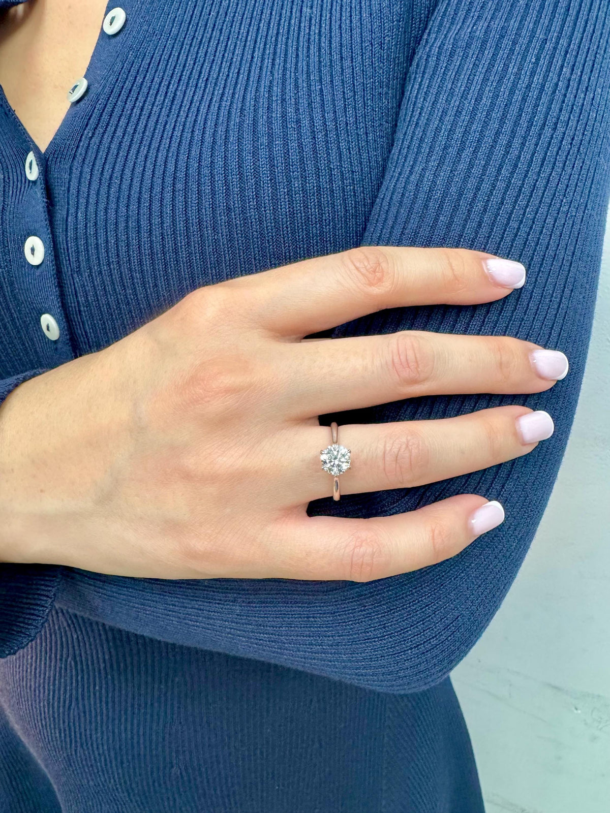 1 Carat Round Lab-Grown Diamond Solitaire Ring — view 9