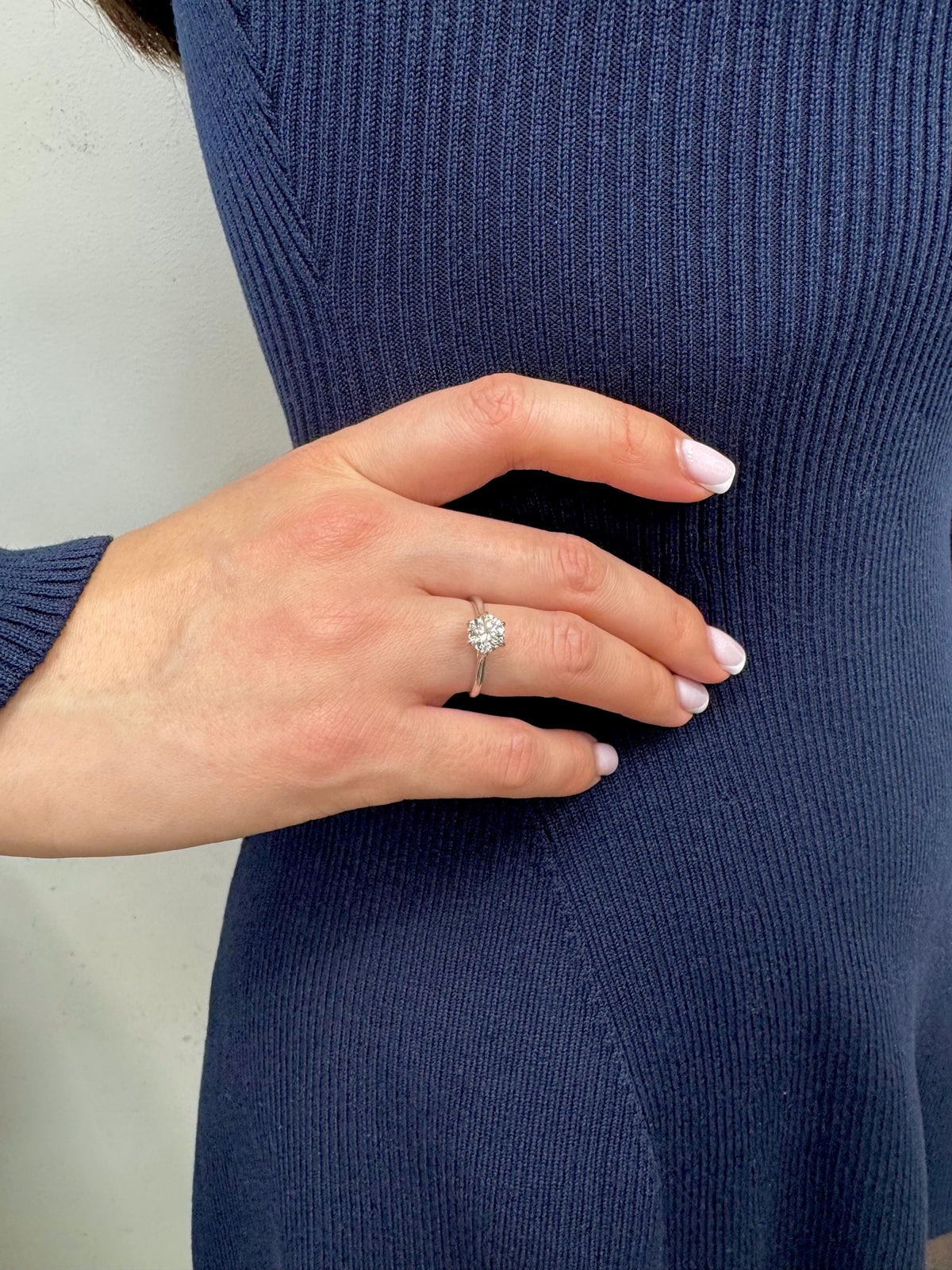 1 Carat Round Lab-Grown Diamond Solitaire Ring | 14K Gold