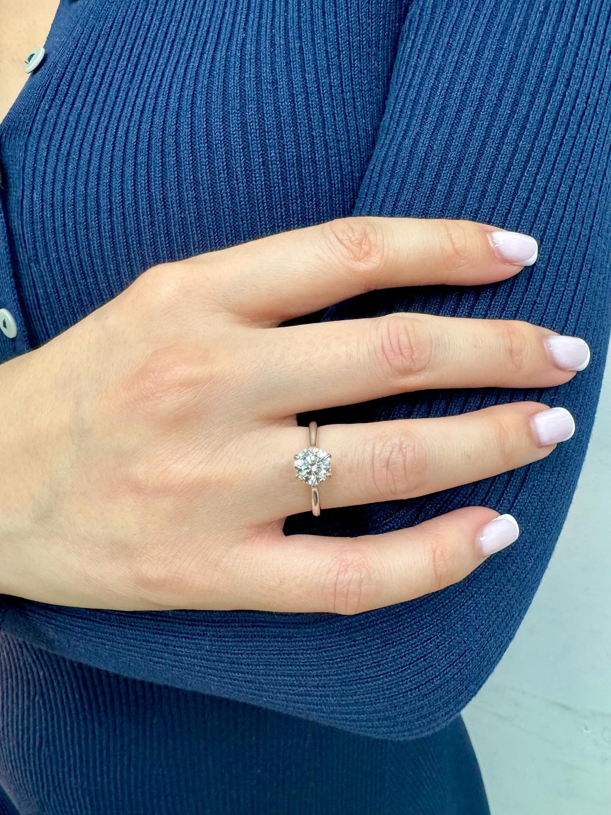 1 Carat Round Lab-Grown Diamond Solitaire Ring | 14K Gold