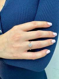 1 Carat Round Lab-Grown Diamond Solitaire Ring | 14K Gold