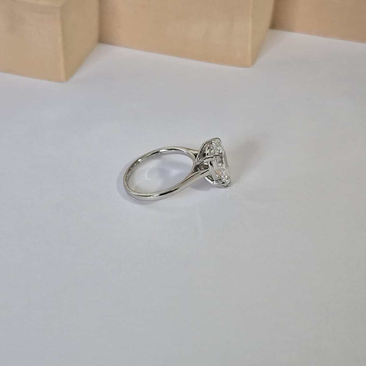 3 Carat Pear Lab-Grown Diamond Solitaire Ring — view 6