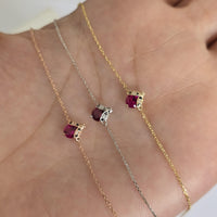 14k Gold Ladybug Bracelet: Ruby & Diamond Accent, Children's Jewelry