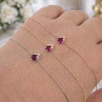 14k Gold Ladybug Bracelet: Ruby & Diamond Accent, Children's Jewelry