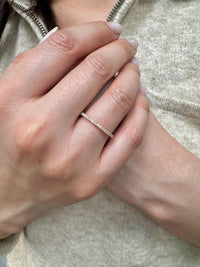 14k Gold Diamond Eternity Ring: Stackable Wedding Band, 0.22 Ct