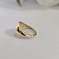 Personalized 14K Gold Diamond North Star Signature Ring Handmade Signet Ring Gift for Her