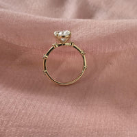 2 Ct Oval Lab Diamond Engagement Ring, Dainty 14K Gold Solitaire, IGI Certified