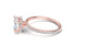 14K White Gold Petite Pave Crown Diamond Engagement Ring
