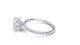 14K White Gold Petite Pave Crown Diamond Engagement Ring