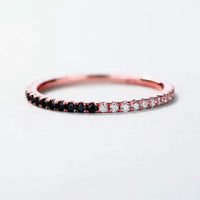 Black and White Diamond Infinity  Wedding Ring