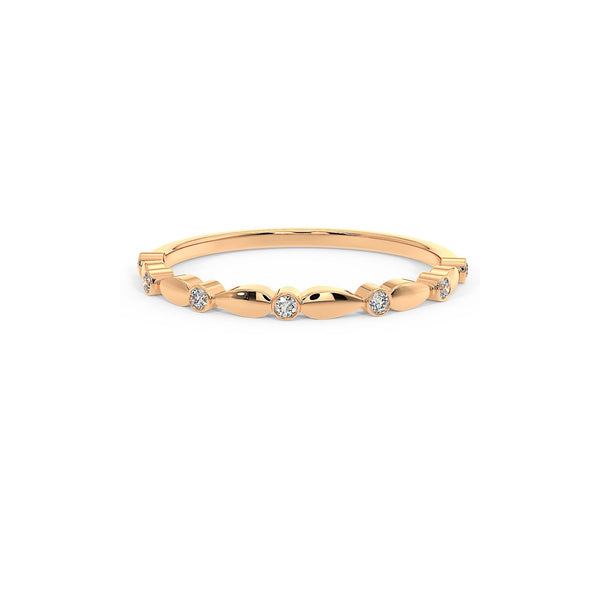 Diamond Wedding Band, 14k Gold Ring, Diamond Wedding Ring, Minimalist Ring, Wedding Ring for Women, Stacking Ring, Wedding Ring for Women
