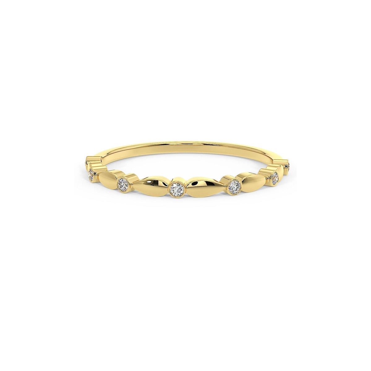 Diamond Wedding Band, 14k Gold Ring, Diamond Wedding Ring, Minimalist Ring, Wedding Ring for Women, Stacking Ring, Wedding Ring for Women