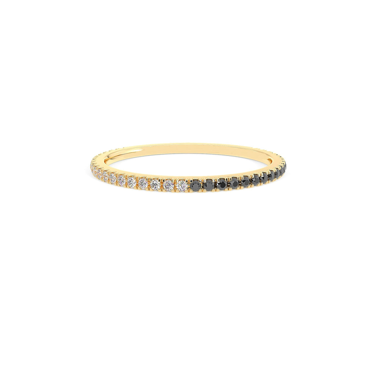Black and White Diamond Infinity  Wedding Ring