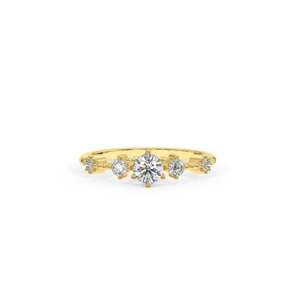 Diamond Engagement Ring, Solitaire Ring For Women, 14k Gold Ring, Natural Diamond Gold Ring, Dainty Wedding Ring in White And Rose Gold