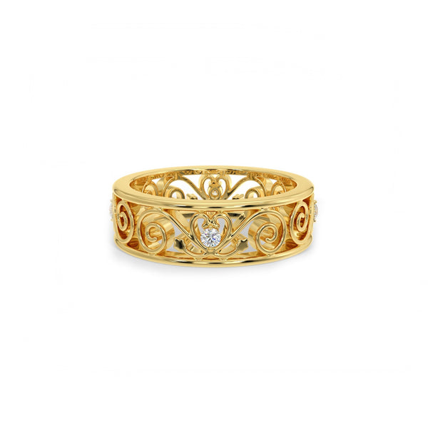 Diamond Vintage Eternity Band Wedding Band