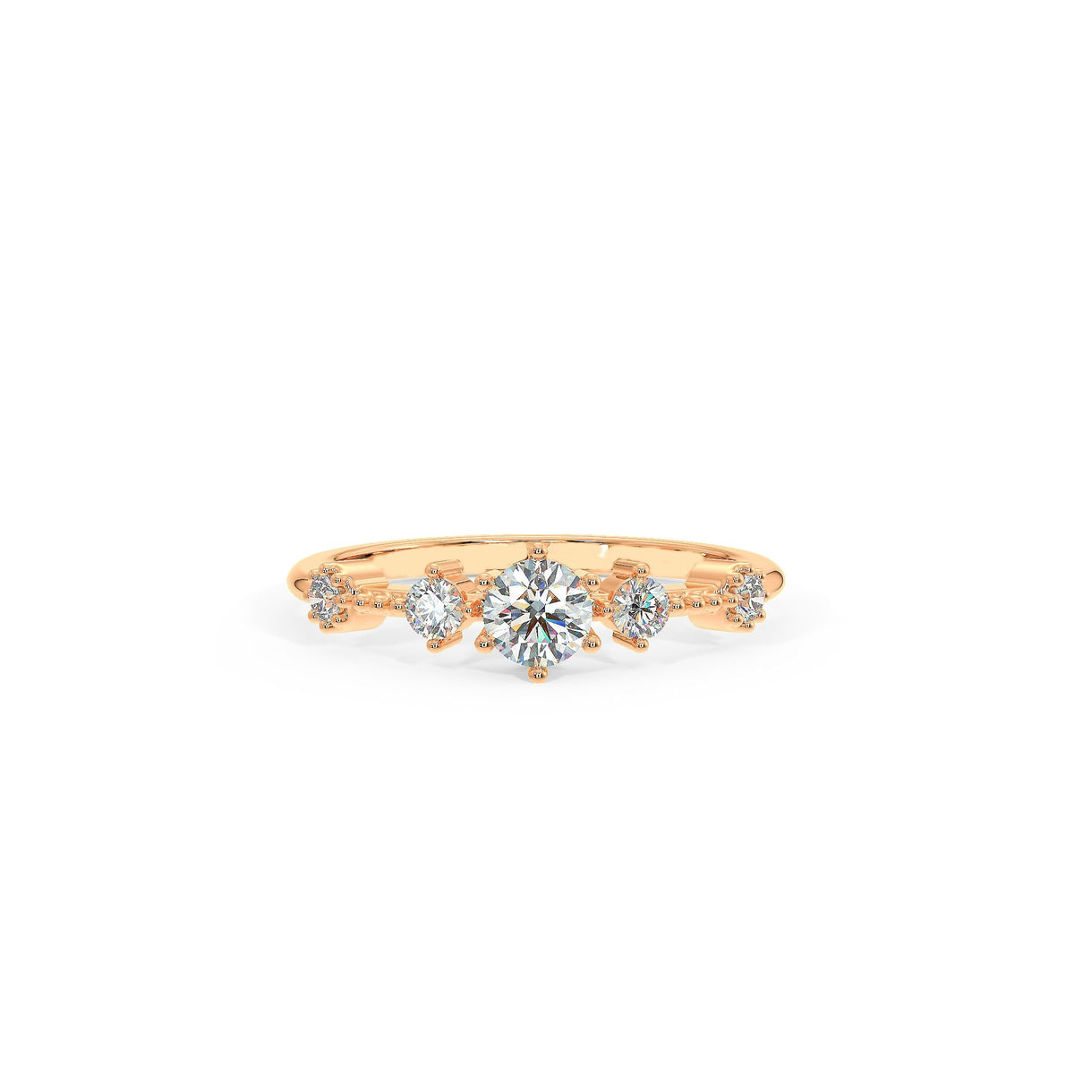 Diamond Engagement Ring in 14k (1/4 Ct. TW.) 0.28 Carat G- VS2 Excellent Cut Round Diamond