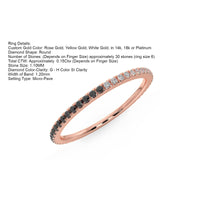 Black and White Diamond Infinity  Wedding Ring