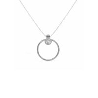 Diamond Bezel Circle Necklace