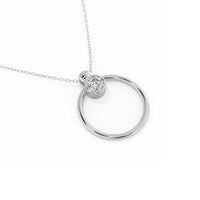 Diamond Bezel Circle Necklace