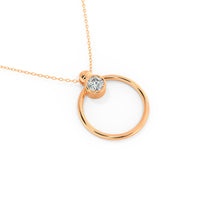 Diamond Bezel Circle Necklace