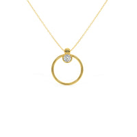 Diamond Bezel Circle Necklace
