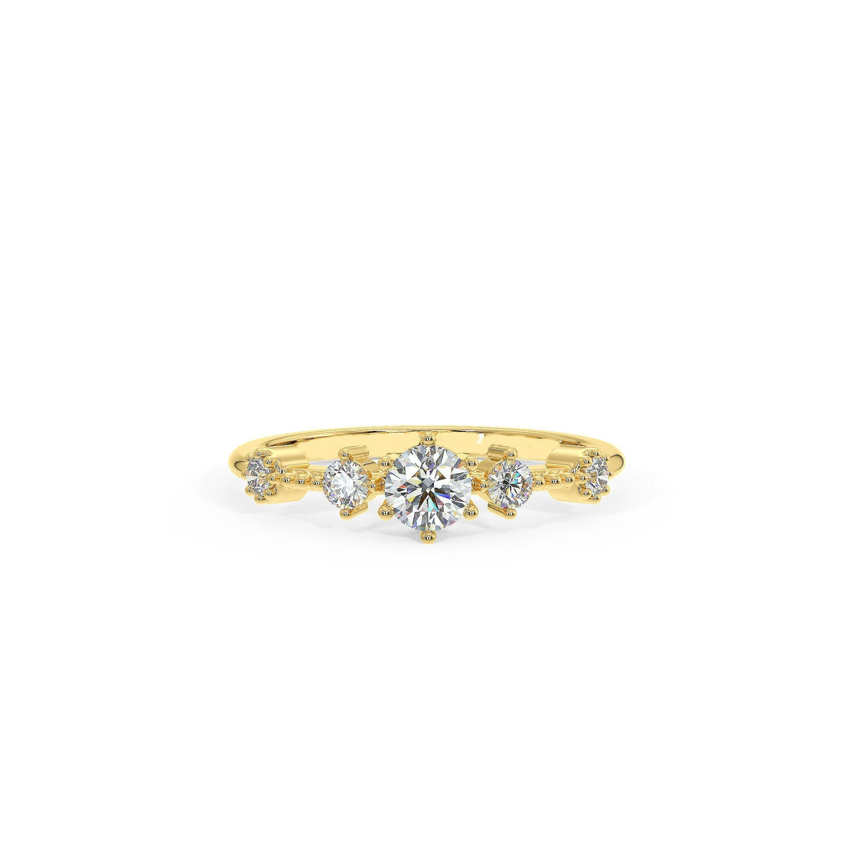 Diamond Engagement Ring in 14k (1/4 Ct. TW.) 0.28 Carat G- VS2 Excellent Cut Round Diamond