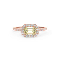 Emerald-Cut Peridot Engagement Ring