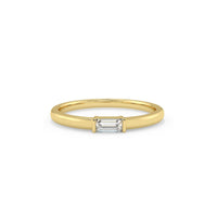 Single Baguette Diamond Wedding Band