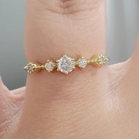 Diamond Engagement Ring in 14k (1/4 Ct. TW.) 0.28 Carat G- VS2 Excellent Cut Round Diamond