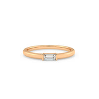 Single Baguette Diamond Wedding Band