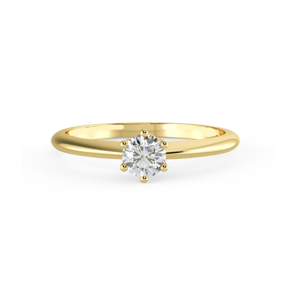 Dainty Diamond Solitaire Engagement Ring