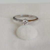 Dainty Diamond Solitaire Engagement Ring