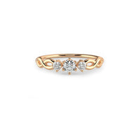 Infinity Engagement Ring, Diamond Engagement Ring, 14k Solid Gold Ring, Diamond Infinity Ring, Proposal Ring, Three Stones Engagement Ring