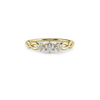 Infinity Engagement Ring, Diamond Engagement Ring, 14k Solid Gold Ring, Diamond Infinity Ring, Proposal Ring, Three Stones Engagement Ring