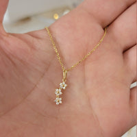 Diamond Flower Necklace for Women