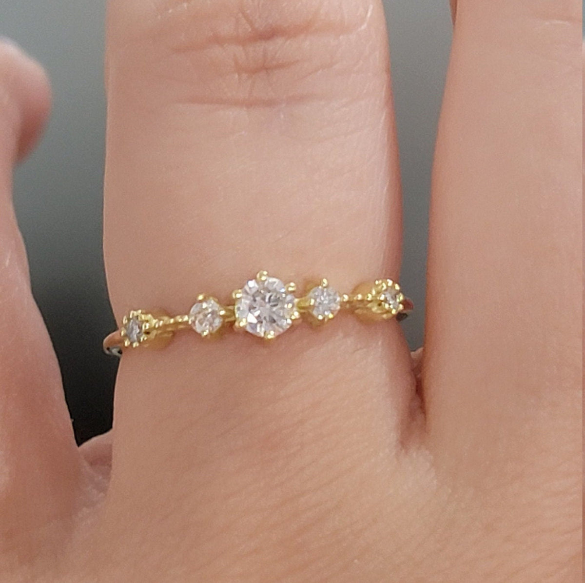 Minimalist Diamond Engagement Ring