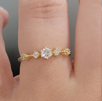 Minimalist Diamond Engagement Ring